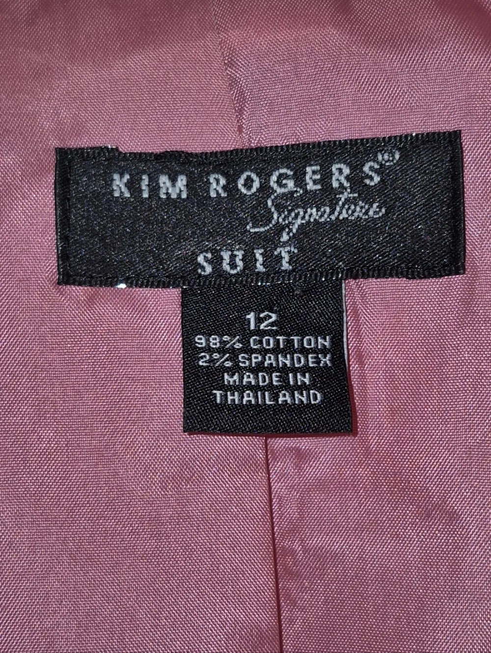 Kim Rogers Signature Suite Pink Single-Button Blazer Jacket Sz 12